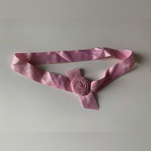 Authentic Dior Pink Floral Loop Ribbon
